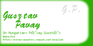 gusztav pavay business card